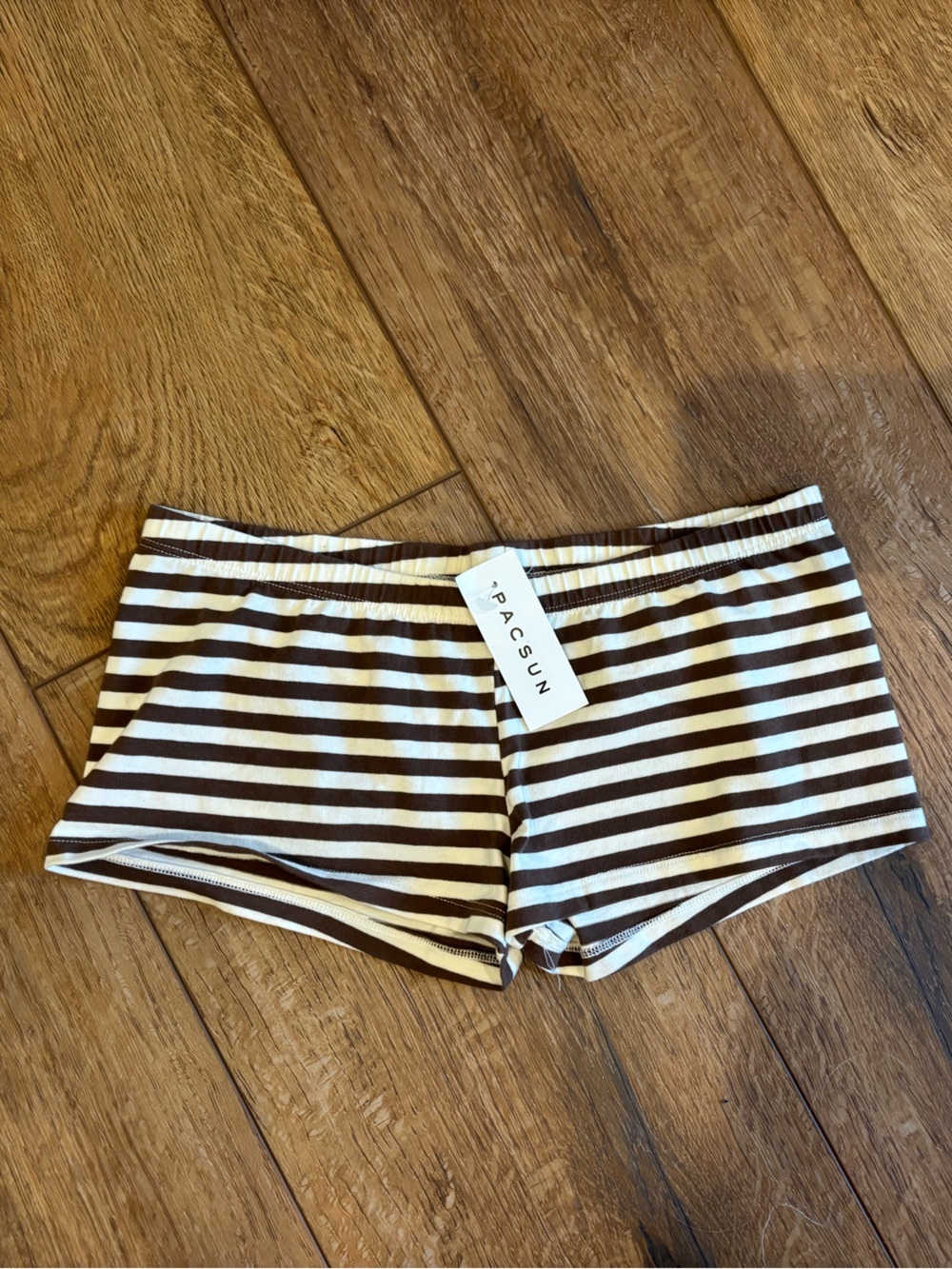John Galt Brandy Melville NWT Brown Striped Boxer Boyshorts